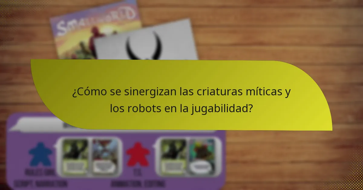 ¿Cómo se sinergizan las criaturas míticas y los robots en la jugabilidad?