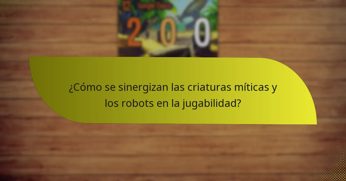 ¿Cómo se sinergizan las criaturas míticas y los robots en la jugabilidad?