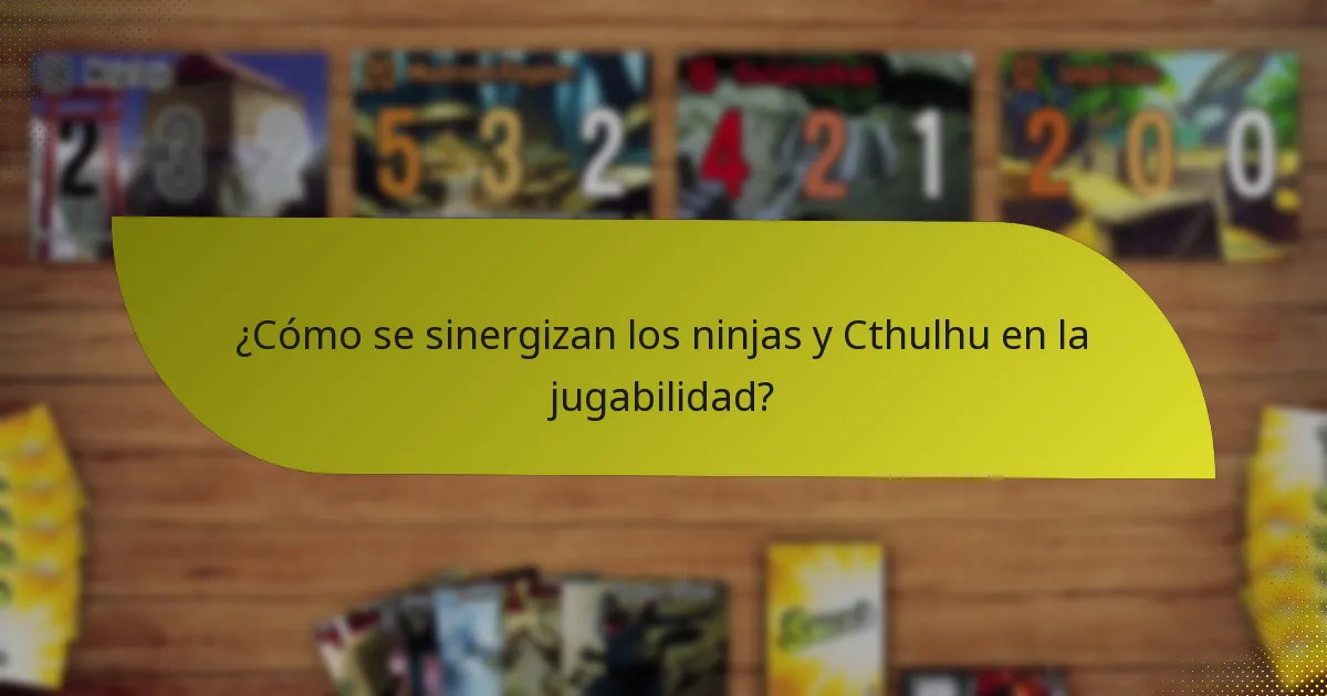¿Cómo se sinergizan los ninjas y Cthulhu en la jugabilidad?