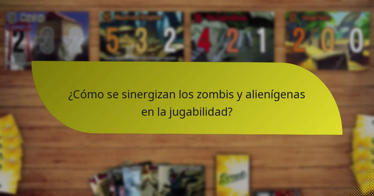 ¿Cómo se sinergizan los zombis y alienígenas en la jugabilidad?