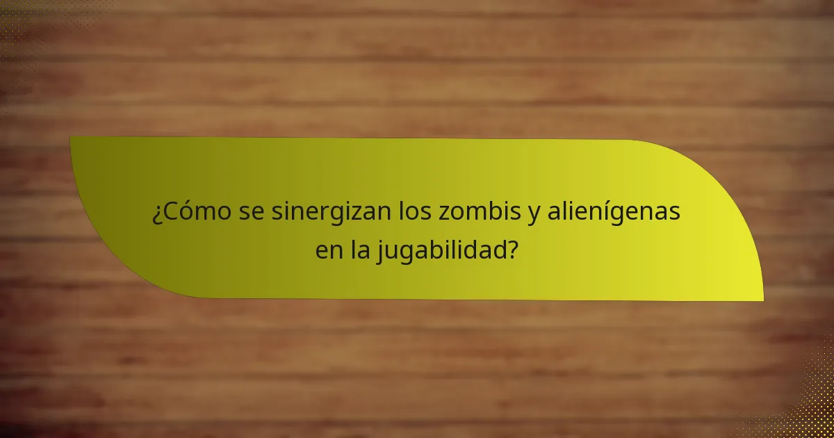 ¿Cuáles son las estrategias tácticas que se pueden emplear con el combo de zombis y alienígenas?