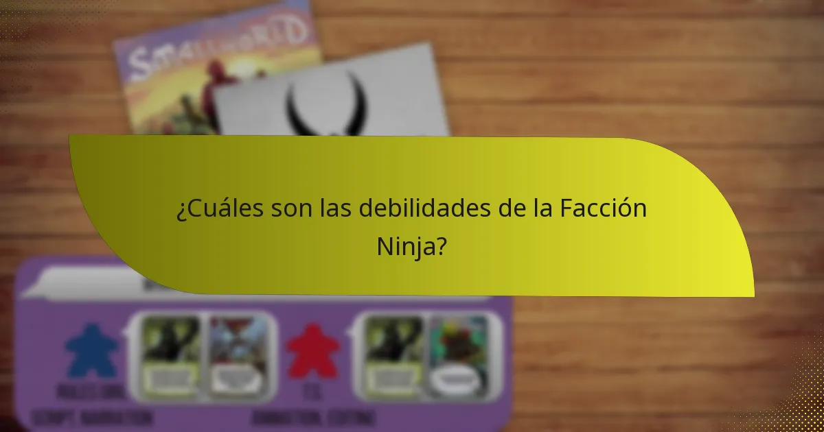 ¿Cómo se compara la Facción Ninja con otras facciones?