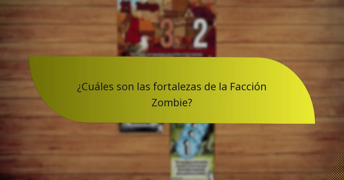 ¿Cómo se compara la Facción Zombie con otras facciones?