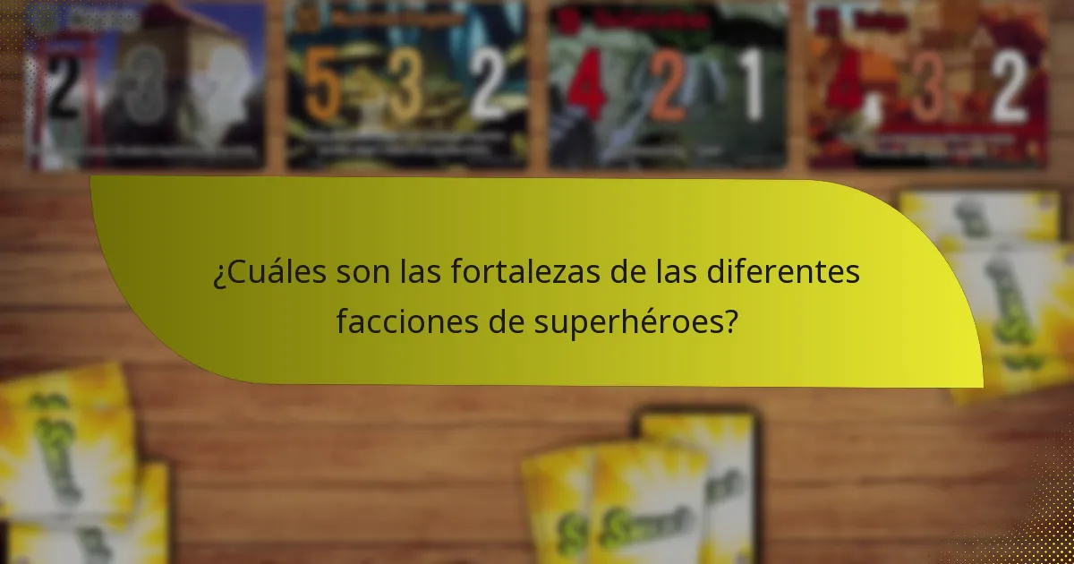 ¿Cuáles son las facciones de superhéroes más populares?