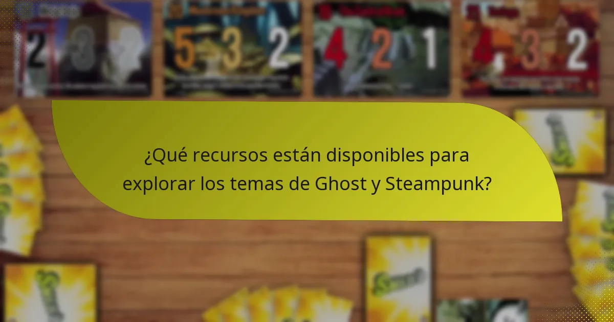 ¿Qué recursos están disponibles para explorar los temas de Ghost y Steampunk?